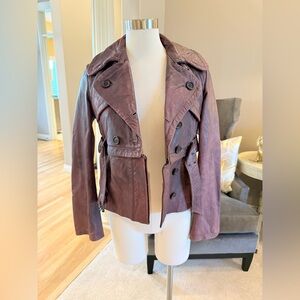 All Saints Vintage Leather Jacket (Size Medium)